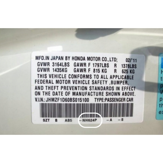 lakier BAZA XYRALIC HONDA PREMIUM WHITE NH624P 1 LITR rozcieńczalnikowa 55
