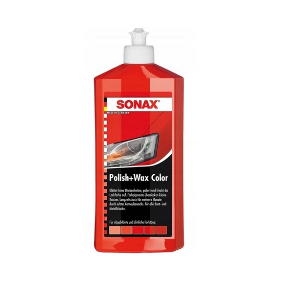 BIAŁY wosk koloryzujący Polish+Wax Color NANOTECHNOLOGIA SONAX 250 ml 944