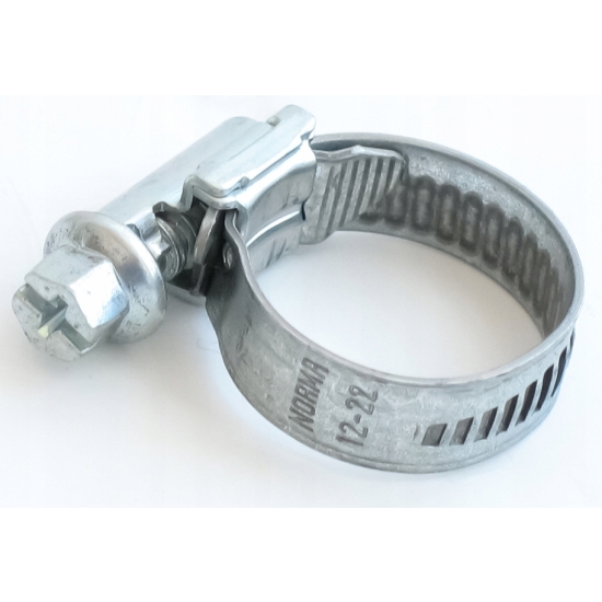 12 - 22 mm OPASKA ZACISKOWA ŚLIMAKOWA stal nierdzewna - mocna 1376
