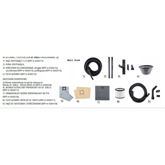 APP WF30 WOREK FILTRACYJNY PAPIEROWY do odkurzacza APP VC 30Eco 1szt 2021