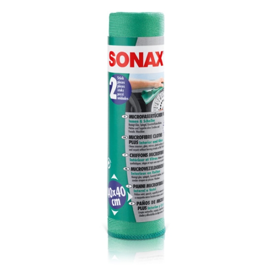 SONAX 2 sztuki MIKROFIBRA 40x40 cm DO SZYB luster i tapicerki 239