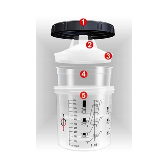 50 kompletów PPS KUBEK WKŁAD 650ml + wieczko 125 mikron + korek 850
