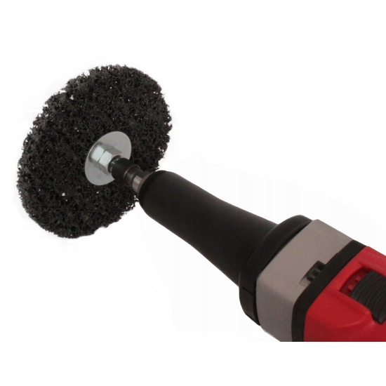 KRĄŻEK WŁÓKNINA 125 mm TWARDA WŁOSY MURZYNA na trzpień 12 mm BOLL 1339