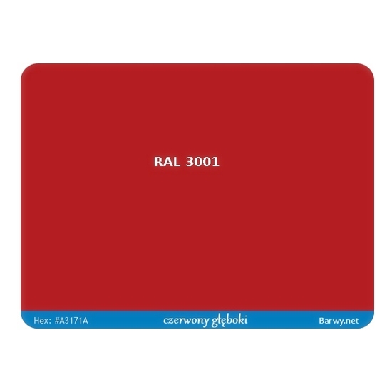 RAL 3001 CZERWONY SYGNAŁOWY lakier BAZOWY GRAVIHEL niemetaliczny 1 litr 338