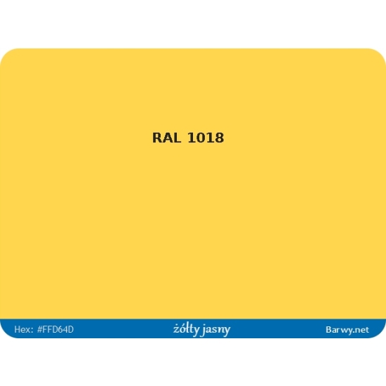 RAL 1018 ŻÓŁTY CYNKOWY lakier BAZOWY GRAVIHEL niemetaliczny 1 litr 338