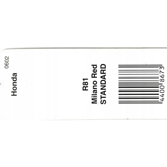 lakier HONDA MILANO RED R81 1L IXELL AKRYL chemoutwardzalny 2K MS 55v