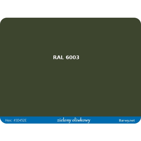 RAL 6003 zielona GRUNTOEMALIA POLIURETAN POŁYSK farba ochronna metalu 1930