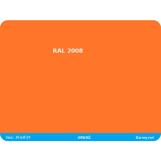 RAL 2008 POMARAŃCZOWY lakier BAZOWY GRAVIHEL niemetaliczna baza 1 litr 338