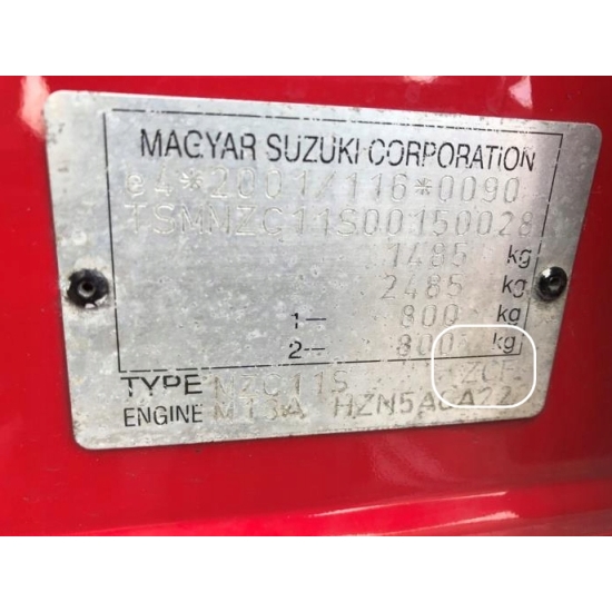 lakier AKRYLOWY SUZUKI ZCF BRIGHT RED 1 L chemoutwardzalny 2K MS IXELL 55