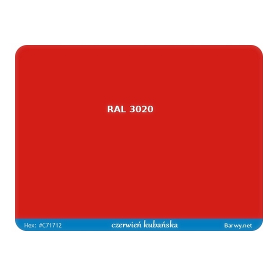 RAL 3020 czerwony lakier EPOXYDOWY PÓŁPOŁYSK na beton stal maszyny 602