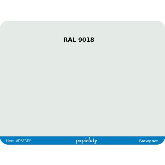 RAL 9018 biała GRUNTOEMALIA POLIURETAN POŁYSK farba ochronna metalu 1930