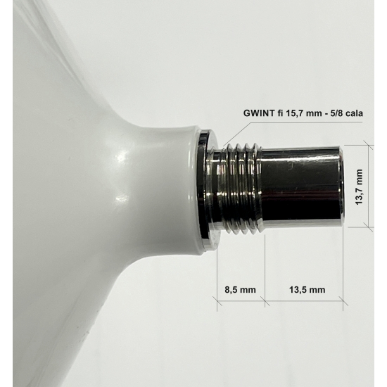 ZBIORNIK PISTOLETU 600 ml gwint zewnętrzny 5/8 cala 16 mm SICO 457