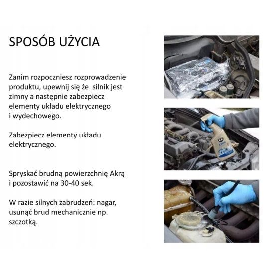 K2 AKRA PŁYN DO MYCIA SILNIKA części, posadzek, narzędzi poj. 750 ml 861