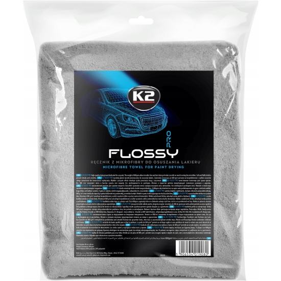 K2 FLOSSY 90x60 cm gruba 800gsm RĘCZNIK mikrofibra do osuszania lakieru 931