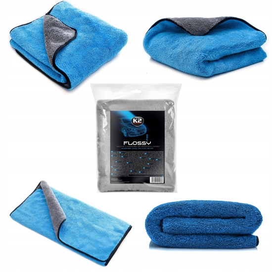 K2 FLOSSY 90x60 cm gruba 800gsm RĘCZNIK mikrofibra do osuszania lakieru 931