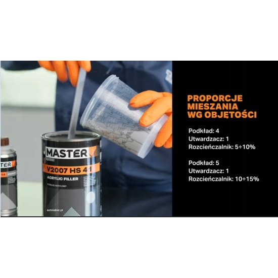 czarny 4:1 HS PODKŁAD V2007 0,8+0,2 na stal aluminium MASTER Troton 153