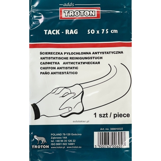 Troton SZMATKA ANTYSTATYCZNA 50x75cm DO ZBIERANIA KURZU przed lakierem 60