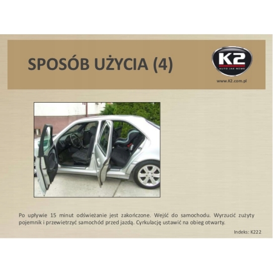 K2 KLIMA FRESH Odświeżacz klimatyzacji nabój 150ml usuwa zaopachy 407