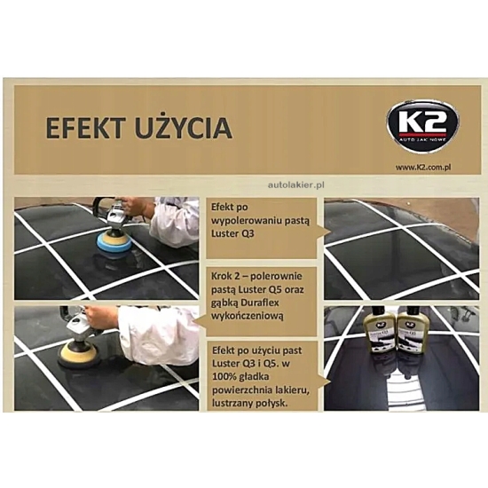 100 gramów K2 LUSTER Q3 ZIELONY Mocno ścierna pasta polerska -duże rysy 593
