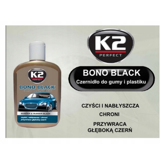 Czernidło do gumy i plastiku BONO BLACK 250 ml długotrwały efekt 545