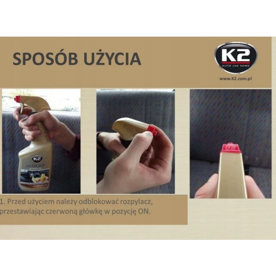 K2 DEOCAR WANILIA 700ml odświeżacz i neutralizator powietrza w jednym 428