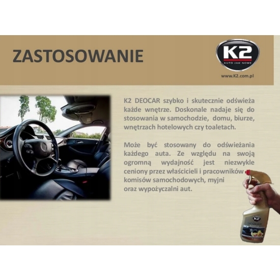 K2 DEOCAR WANILIA 700ml odświeżacz i neutralizator powietrza w jednym 428