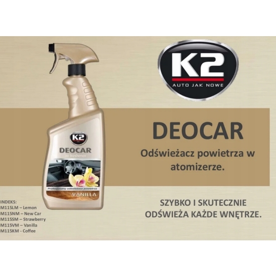 K2 DEOCAR WANILIA 700ml odświeżacz i neutralizator powietrza w jednym 428