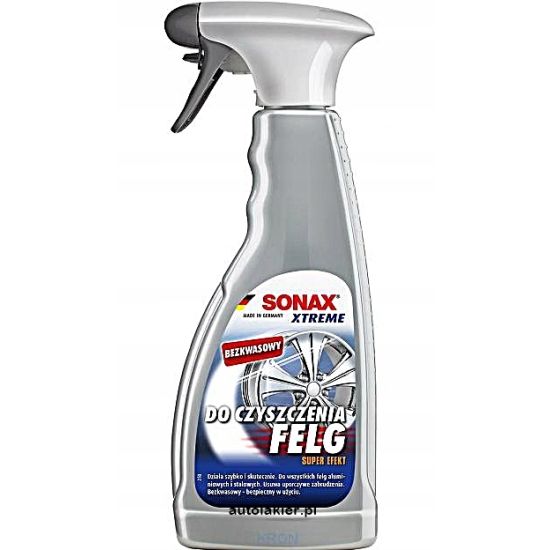 SONAX XTREME płyn DO MYCIA FELG efekt krwawiącej felgi NANOPRO 388