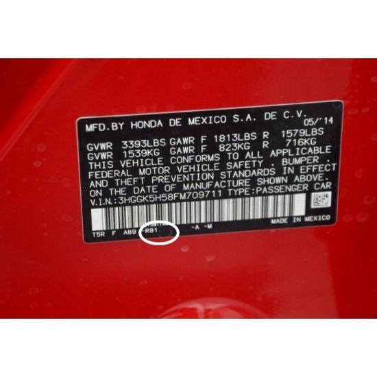 lakier HONDA MILANO RED R81 IXELL 1 LITR baza rozcieńczalnikowa 55
