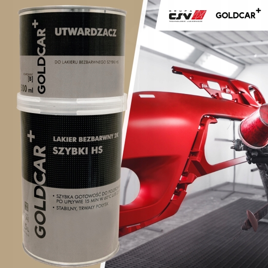 GOLDCAR LAKIER BEZBARWNY szybkoschnący do polerki po 15 min w 60st C 245