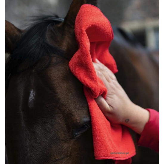 MIKROFIBRA czerwona UNIWERSALNE zastosowanie 30x30 cm 320 gram/m 1363