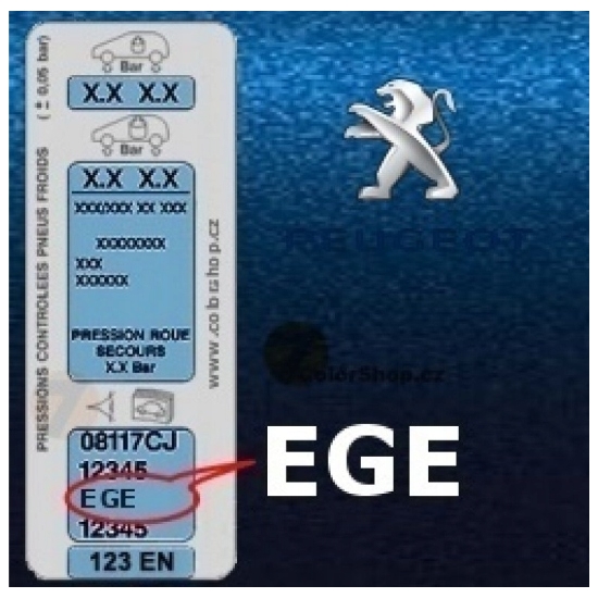 lakier baza PEUGEOT CITROEN EGE BLEU DE CHINE rozcieńczalnikowa IXELL 55