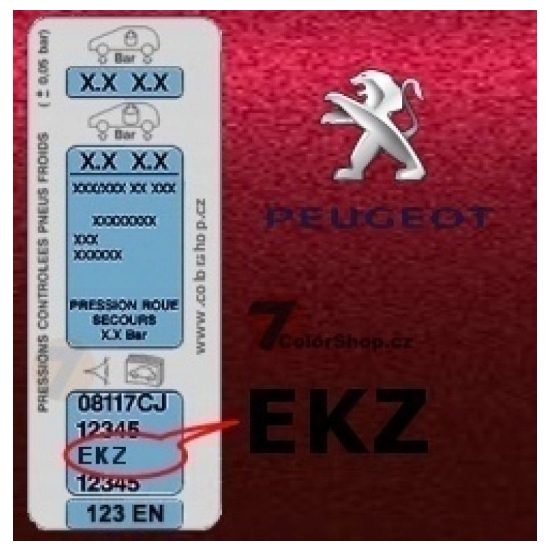 PEUGEOT CITROEN ROUGE VULCAIN EKZ baza 1 L + rozcieńczalnik 1 L IXELL 55