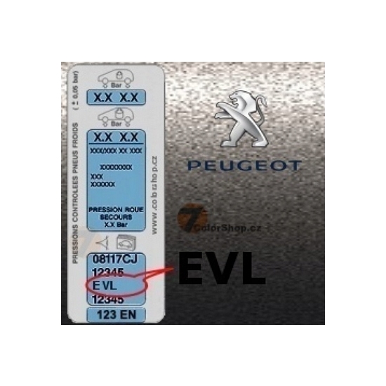 lakier baza PEUGEOT CITROEN EVL GRIS PLATINIUM 1,0 rozcieńczalnik IXELL 55