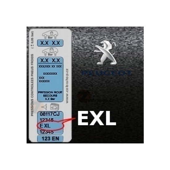 lakier baza PEUGEOT CITROEN EXL NOIR OBSIDIEN 1,0 rozcieńczalnik IXELL 55
