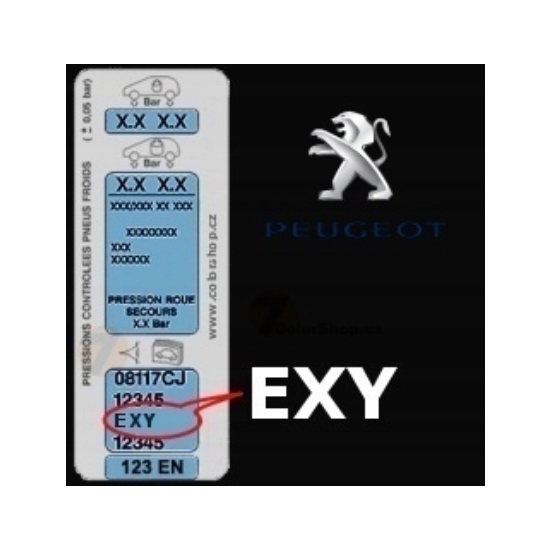 CITROEN PEUGEOT EXY 1,0 baza rozcieńczalnikowa lub lakier akryl IXELL 55