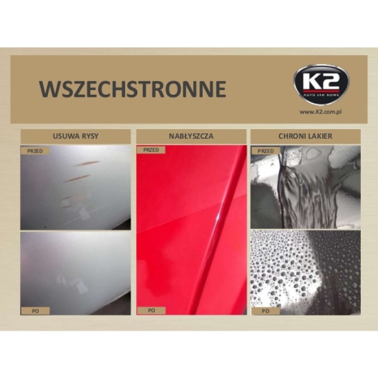 K2 TURBO 250g lekkościerna pasta Z APLIKATOREM polerująca woskująca 954