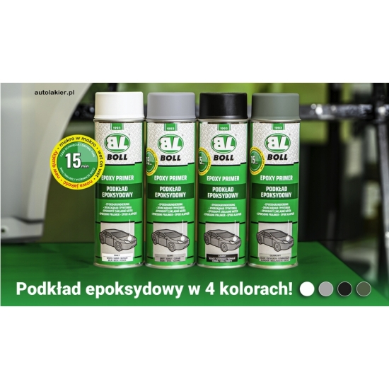 PODKŁAD EPOKSYDOWY kolor BIAŁY mokro-mokro SPRAY 500 ml BOLL 36