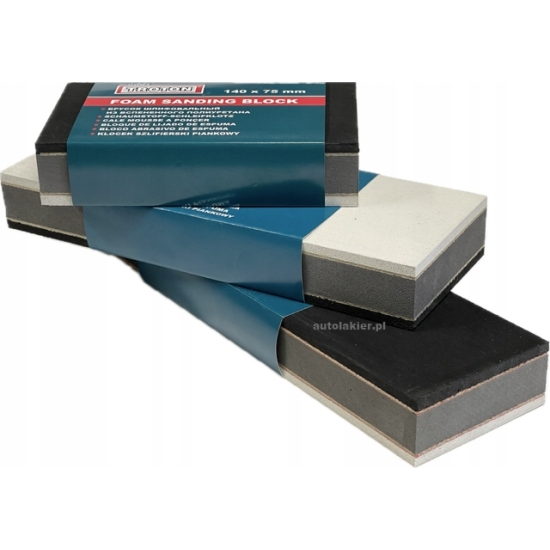 Klocek szlifierski dwustronny PIANKOWY ręczny 210 x 75 mm TROTON 1214