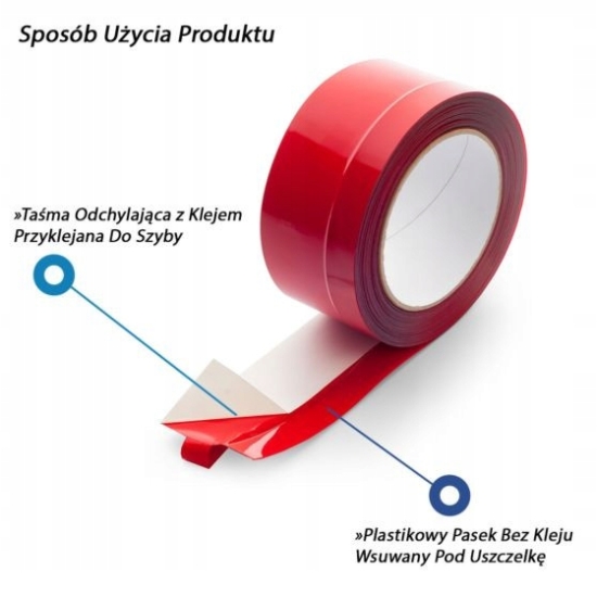 Taśma maskująco-odchylająca TROTON do szyb 10 mm x 50 mm x 10 metrów 1075