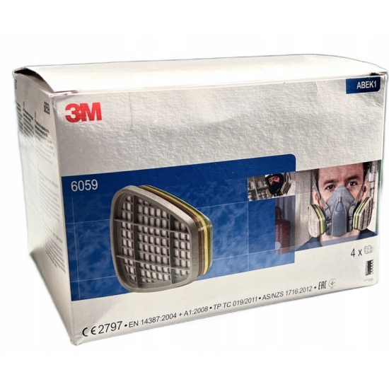 3M 7503 maska ROZMIAR L większy rozmiar twarzy + komplet filtrów ABEK 392