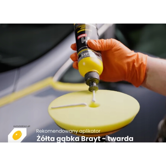 BRAYT GĄBKA polerska TWARDA na rzep 150 x 25 mm mocnotnąca polerująca 1083