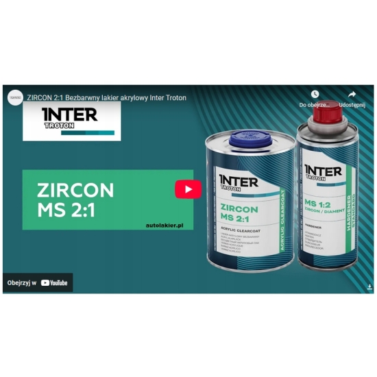 ZIRCON MS 2:1 LAKIER BEZBARWNY TROTON 1,0 + 0,5 L akrylowy 770