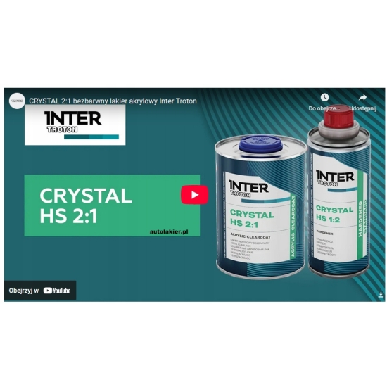 CRYSTAL HS 2:1 LAKIER BEZBARWNY TROTON 1,0 + 0,5 L akrylowy 717