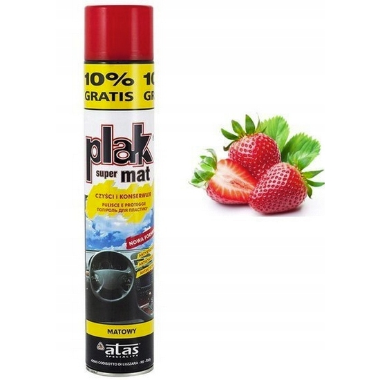 PLAK super MATOWY antystatyczny do kokpitu zapach TRUSKAWKA 750 ml+10% 1988