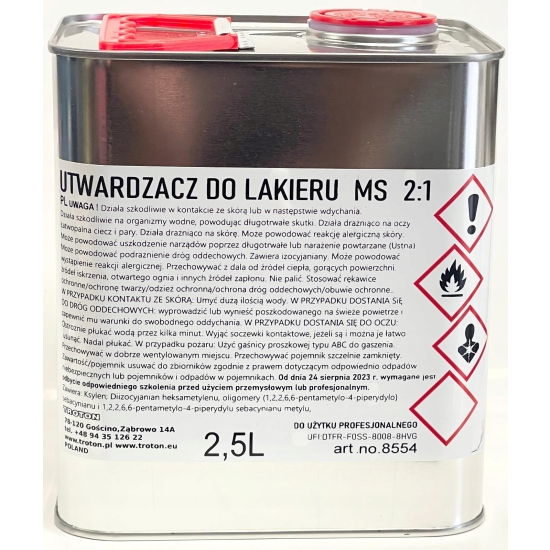 szybkoschnący FAST 1litr UTWARDZACZ AKRYLOWY MS uniwersalny TROTON 1093