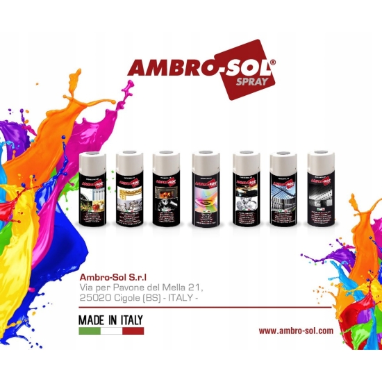 BIAŁY RAL 9016 POŁYSK SPRAY 400 ml profesjonal-line HQ AMBROSOL 1233