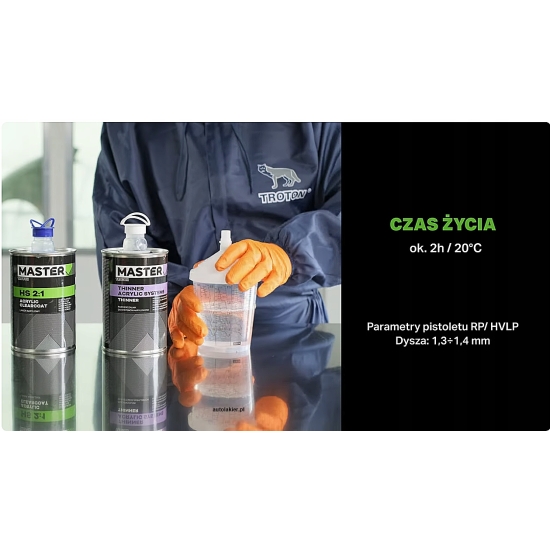 5 + 2,5 litra LAKIER BEZBARWNY HS 2:1 New Formula MASTER TROTON 363