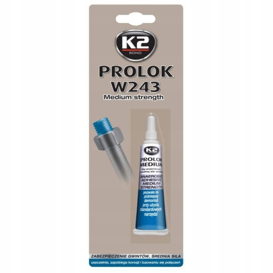 K2 PROLOK BLOKER ŚRUB KLEJ DO ZABEZPIECZANIA GWINTÓW NIEBIESKI 6 ml 1014