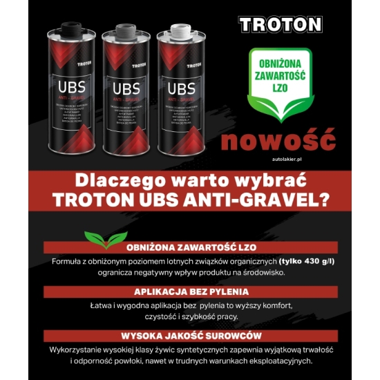 CZARNY Baranek RANGERS ochrona karoserii PRZED KAMIENIAMI Troton 1kg 1160